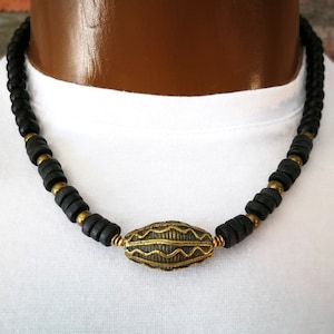 Men&#39;s African Necklace - Men&#39;s African Bead Necklace - Men&#39;s Tribal Necklace - Men&#39;s Necklace - Mens Ethnic Necklace