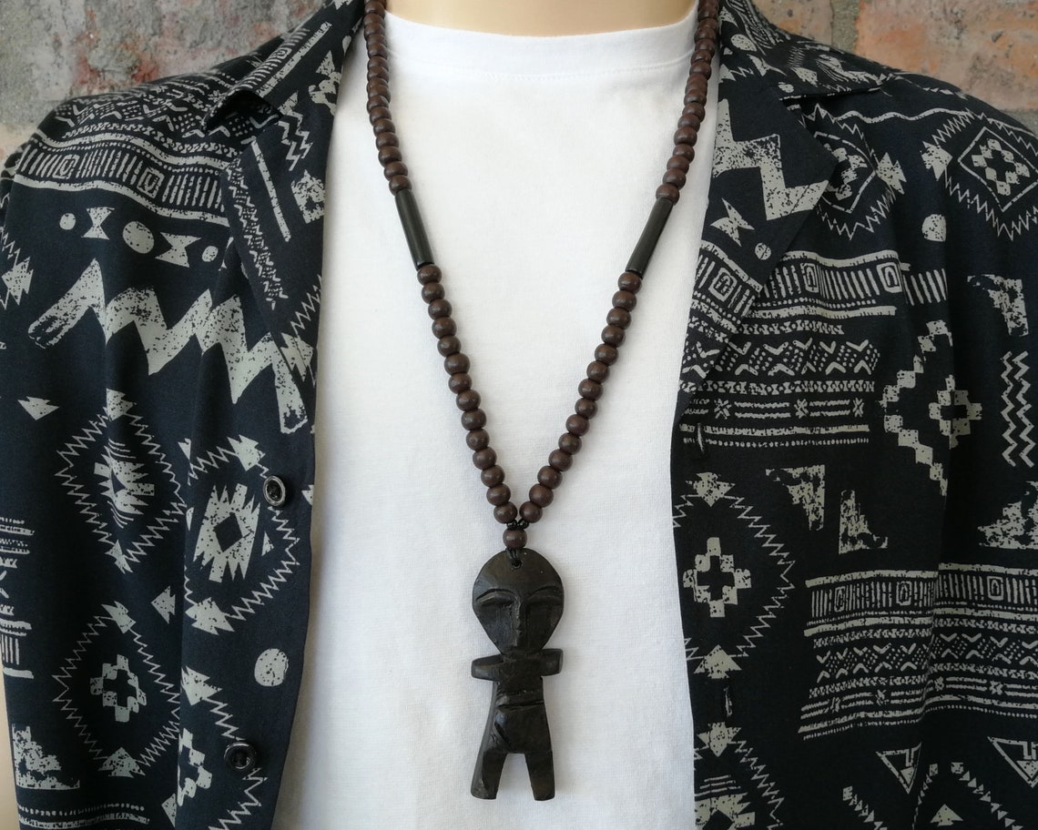 Men's African Necklace Men's African Pendant Etsy