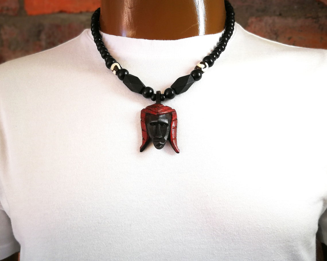 Men's African Necklace Men's African Pendant Etsy