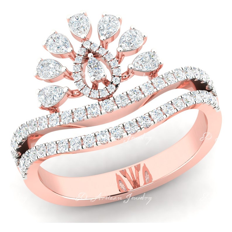 Promise Ring For Her Rose Gold Engagement Ring Rings For Women Sterling Silver Or Rose Gold Classic Diamond Bridal Wedding Ring Jewelry