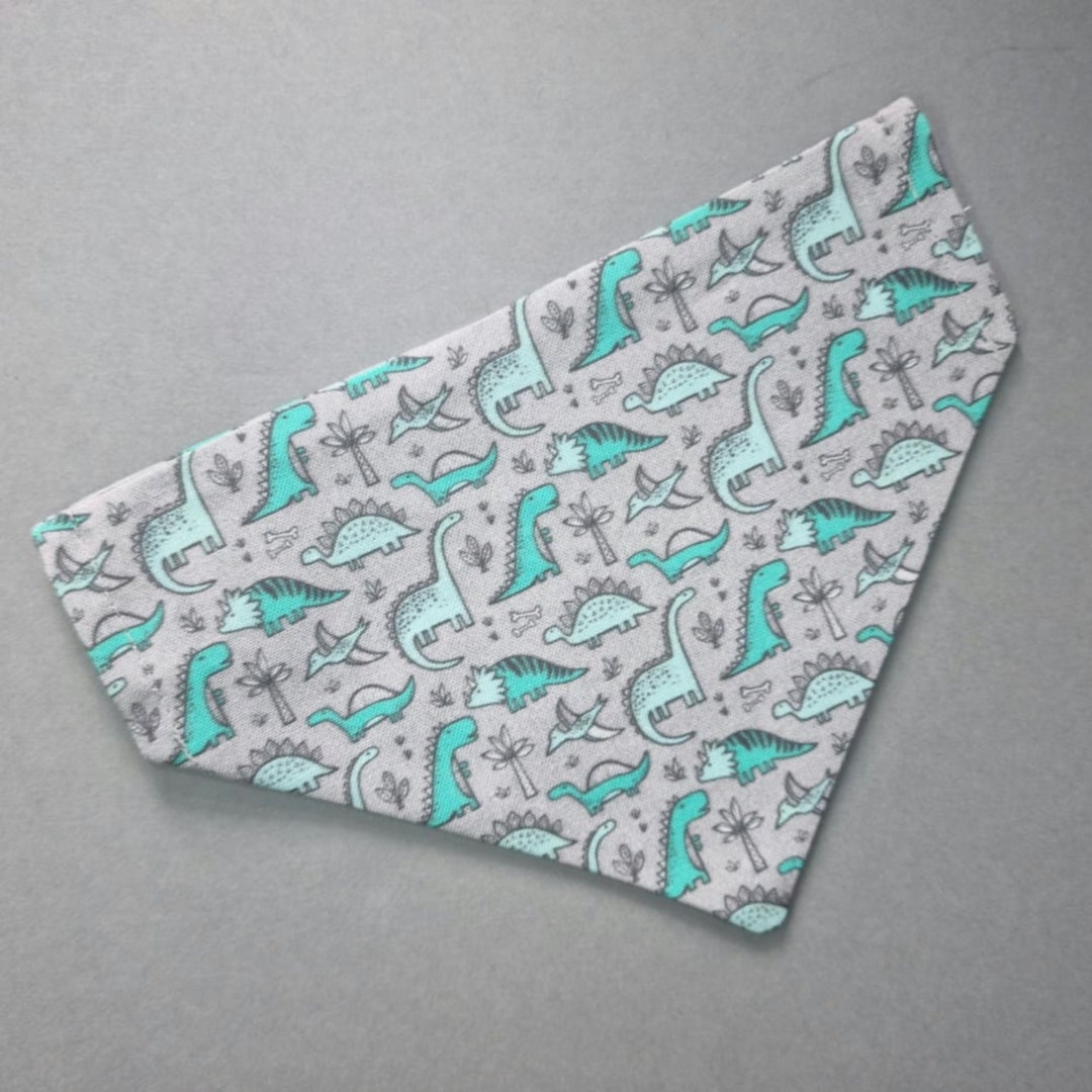 Dinosaur Bandana Over the Collar for Dogs & Cats Etsy UK