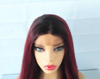 red wig etsy