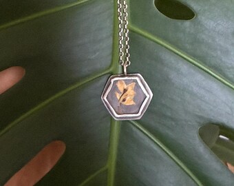 Pressed Lily of the Valley Necklace - .925 sterling silver, quartz