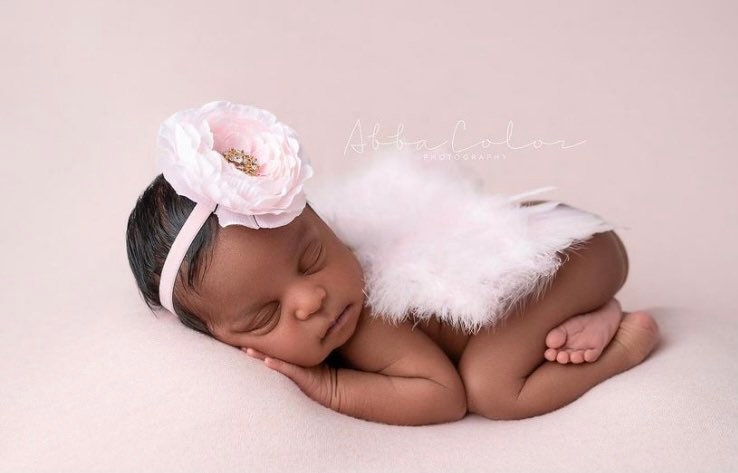 Ali D'Angelo Per Foto Neonati - Set 2 Pezzi Con Fascia | Prop Fotografico Adorabile - Foto 7