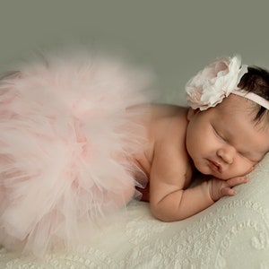 PINK TUTU, Newborn Tutu Set, Newborn Tutu and Headband, Baby Tutu, Toddler Tutu, 1st Birthday Tutu, Newborn Photo Props, Newborn Photo Props