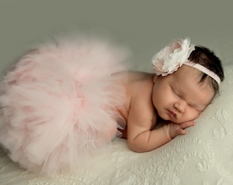 PINK TUTU, Newborn Tutu Set, Newborn Tutu and Headband, Baby Tutu, Toddler Tutu, 1st Birthday Tutu, Newborn Photo Props, Newborn Photo Props