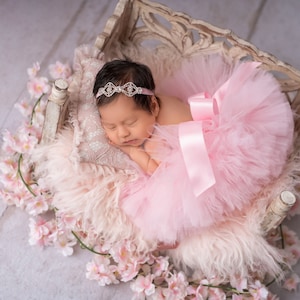 PINK TUTU, Newborn Tutu Set, Newborn Tutu and Headband, Baby Tutu, Toddler Tutu, 1st Birthday Tutu, Newborn Photo Props, Newborn Photo Props