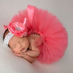 CORAL TUTU, Newborn Tutu Set, Newborn Tutu, Toddler Tutus, Baby Tutu, Infant Tutu, Newborn Photo Props, Cake Smash Outfit, Birthday Tutu