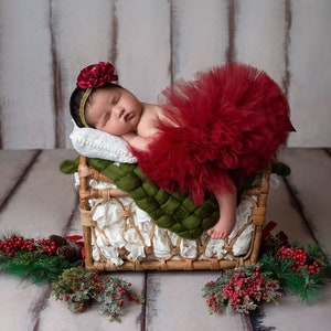 RED TUTU, Newborn Burgundy Tutu, Newborn Tutu Set, Newborn Tutu, Red Infant Tutu Set, Christmas Photoshoot Tutu, Infant Tutu Set, Baby Tutu