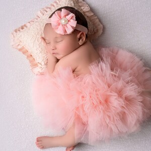 PEACH TUTU, Tutu for Newborn Girl, 1st Birthday Tutu, Cake Smash, Tutu For Baby, Tutu And Headband,Baby Girl, Newborn Photo Props
