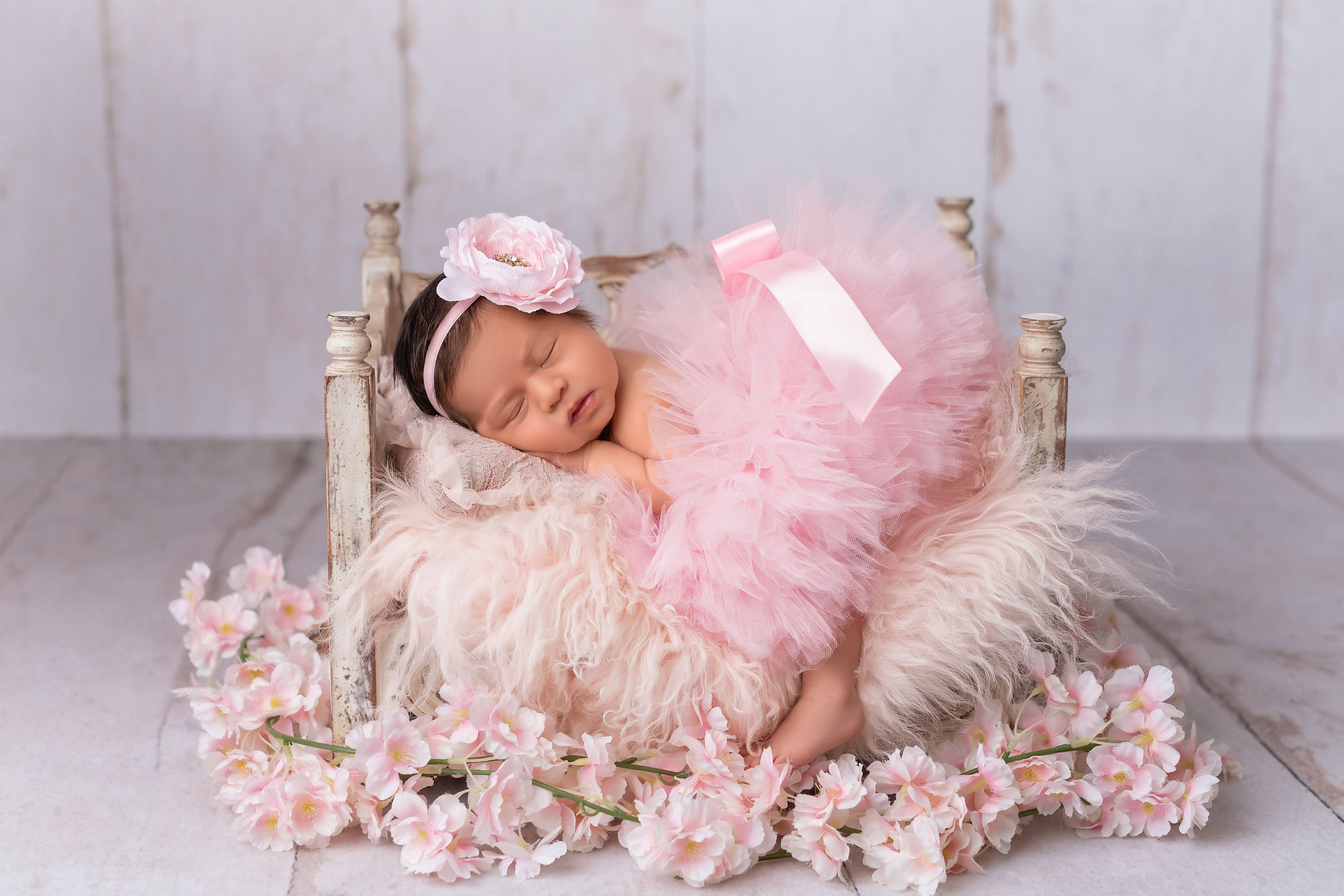 open lace back dress Ruffle Sleeve Tutu Bodysuit, Pink Flower Checkerboard main image 1