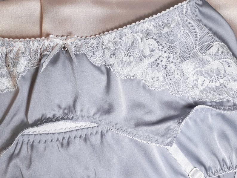 Silk high waist Garter Belt Wide retroinspired Boudoir Etsy