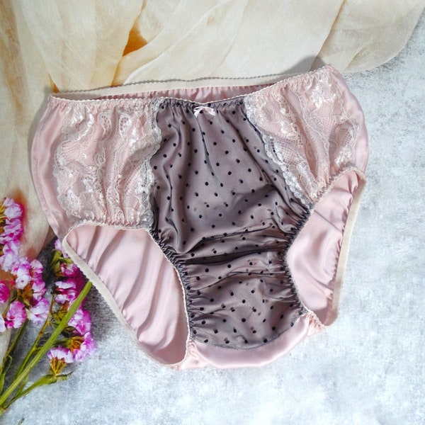 Ladies silk femboy high waist panties lingerie, crossdresser panties for men