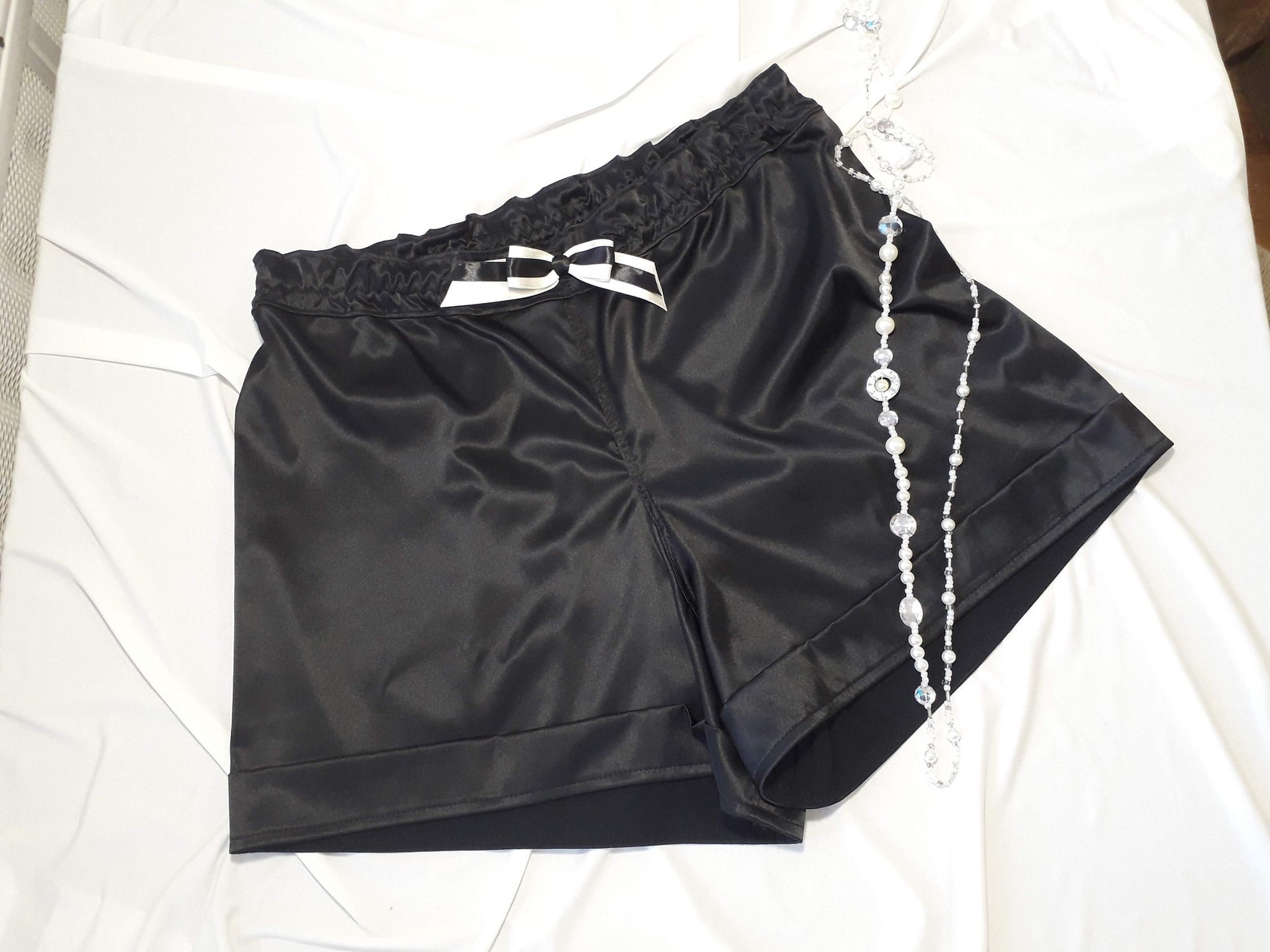 Satin Shorts Satin Panties Plus Size Lingerie Etsy