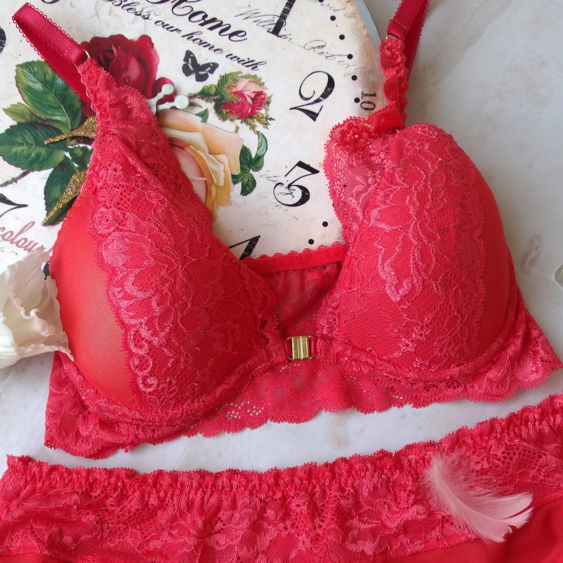 Buy Red Lace Bra Online In India -  India