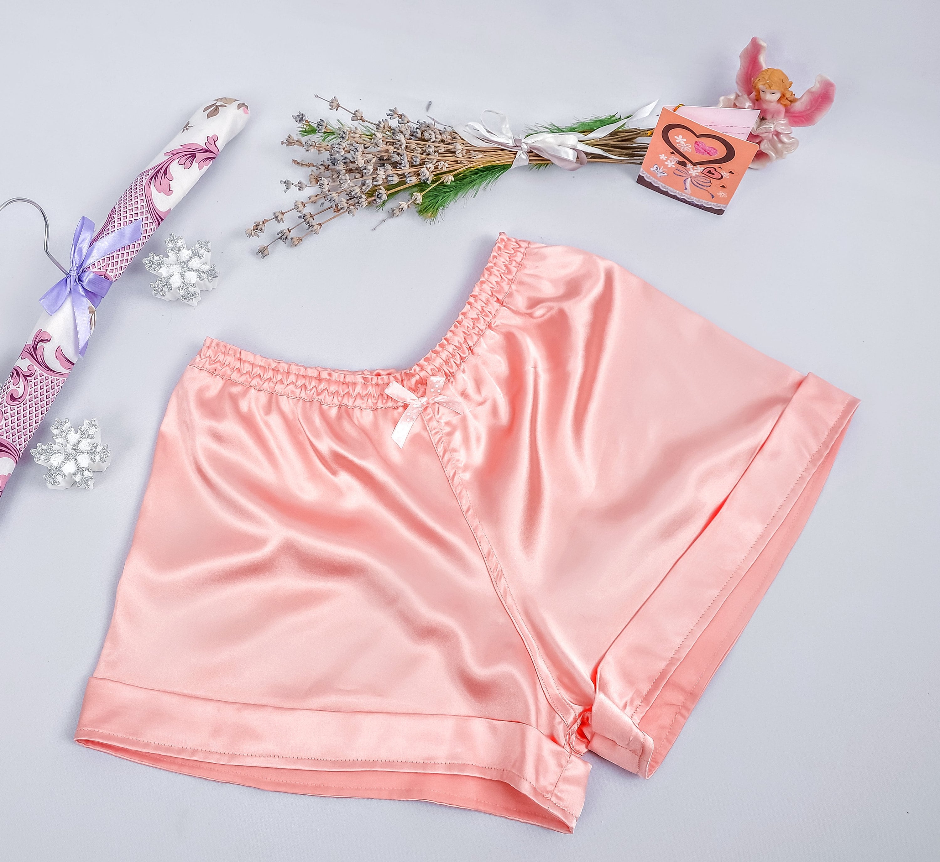 Satin Shorts Satin Panties Plus Size Lingerie Etsy