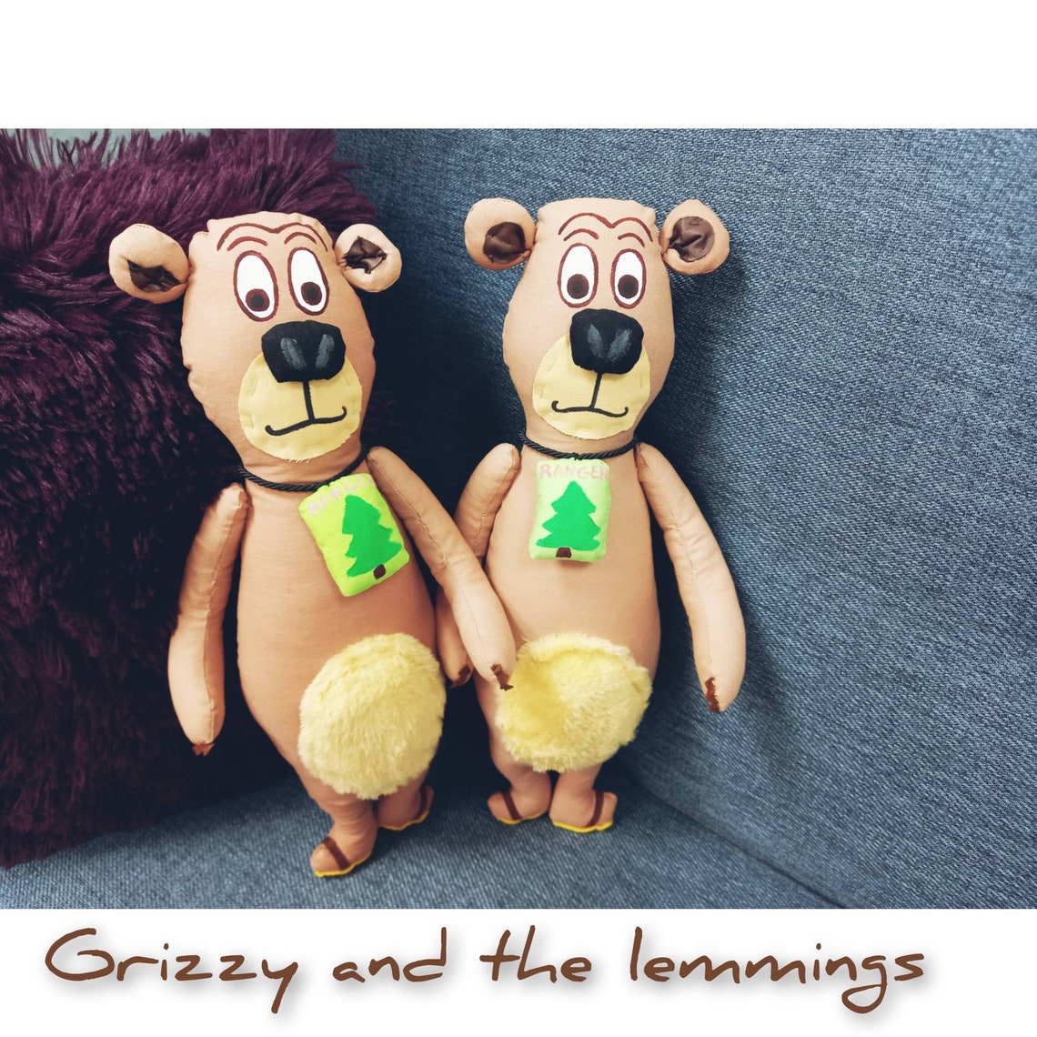 Grizzy and the lemmings Grizzy lemmings bear soft toy Etsy