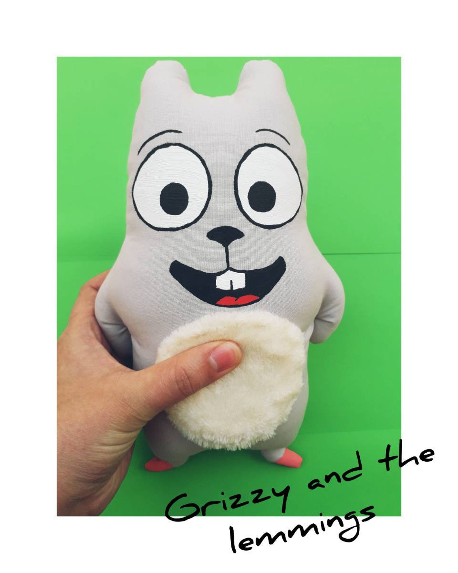 Gray Lemming Grizzy and the lemmings Lemming soft toy | Etsy
