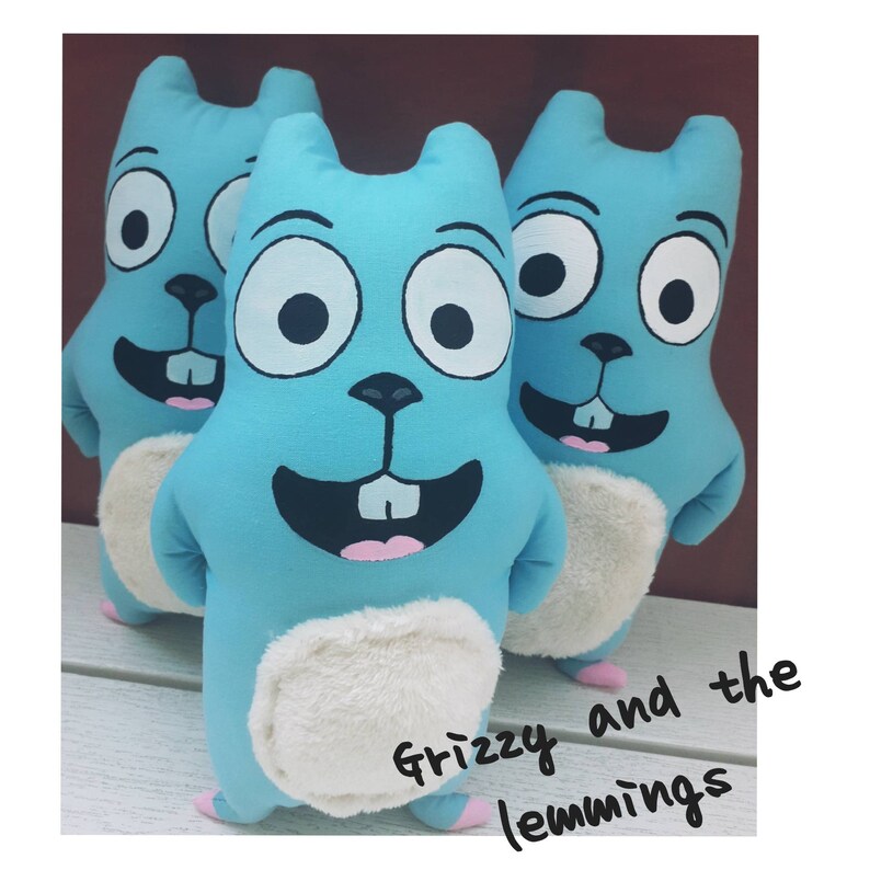 Blue Lemming Grizzy and the lemmings Lemming soft toy | Etsy