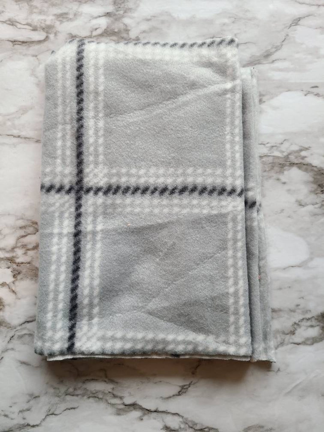 Blizzard Antipill Fleece Downtown Plaid Gray Etsy