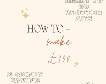 ハウツー - 100ポンド稼ぐ方法 | 貯蓄チャレンジ付き | 広告作成支援 | すぐに使える広告文例