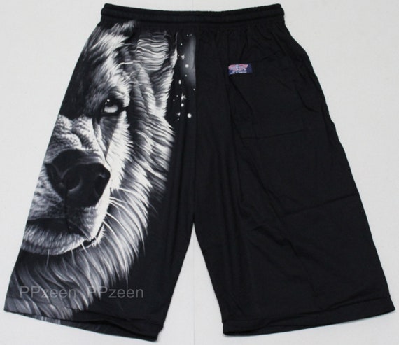 White Wolf Mens Beach Shorts Casual Surfing Trunks with 3 Pockets 