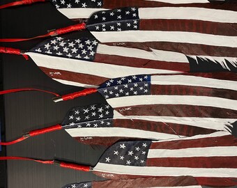 American flag feather for cowboy hat Outlet