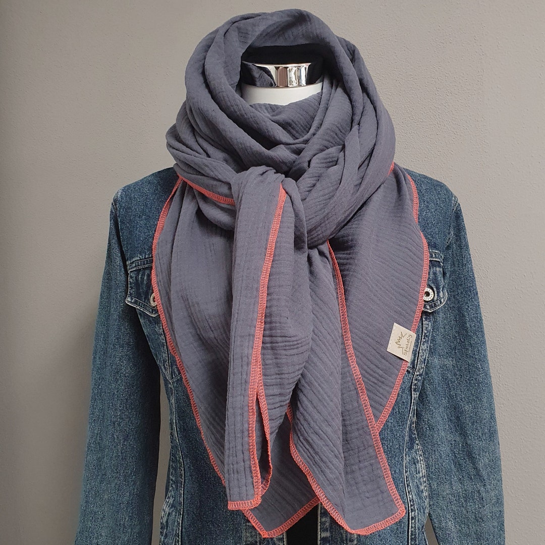 Scandi Linen Musselin Schal - Superweiches Halstuch Aus Baumwolle Für Damen