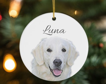 Custom Pet Photo Ornament: Personalize with Your Dog or Cat's Name - Perfect Christmas & Mother's Day Gift