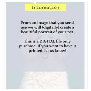 Custom Pet Portrait Using Photo, Personalized Gift for Dog Mom, Dog Dad, Dog Lover, or Dog Owner. Digital download only image 2