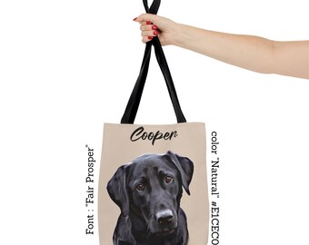 Custom Personalized Dog Tote Bag, Pet Photo Tote Bag With Name, Pet Picture Bag, Dog Name and Pic Bag, Pet Bag With Name, Custom Tote Bag