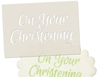 On Your Christening, Cake, Cookie Craft Stencil