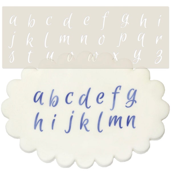 Lower Case Alphabet Cake Craft Stencil