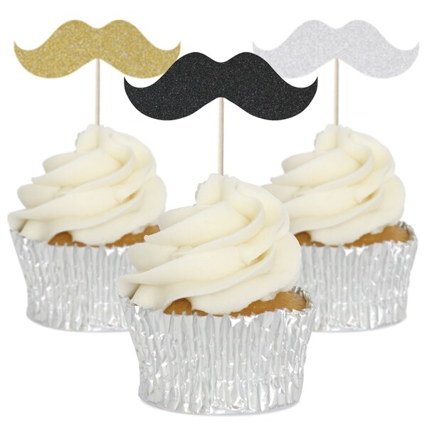 Mustache Cupcake Topper Etsy
