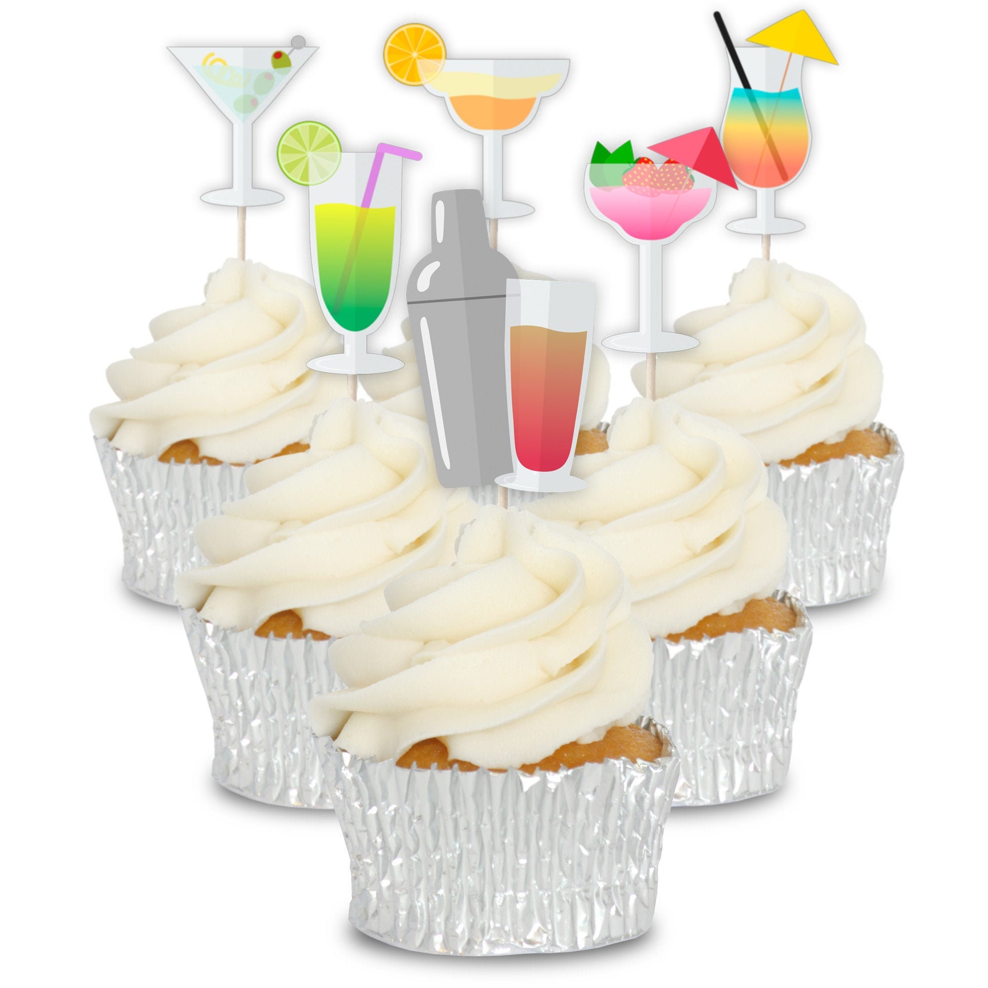 Birthday Party Edible Cocktail Drink Toppers