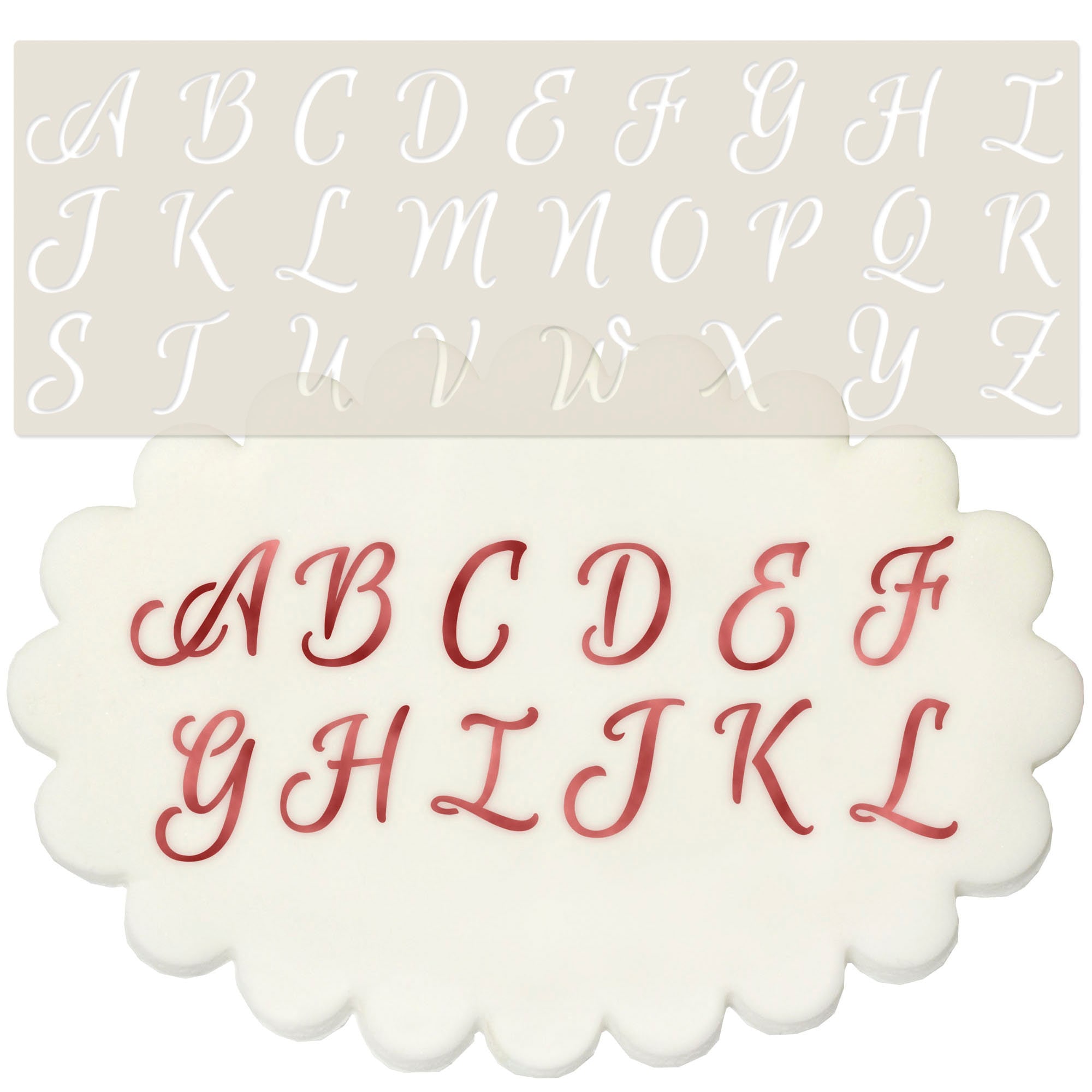 Upper Case Alphabet Cake Craft Stencil Etsy