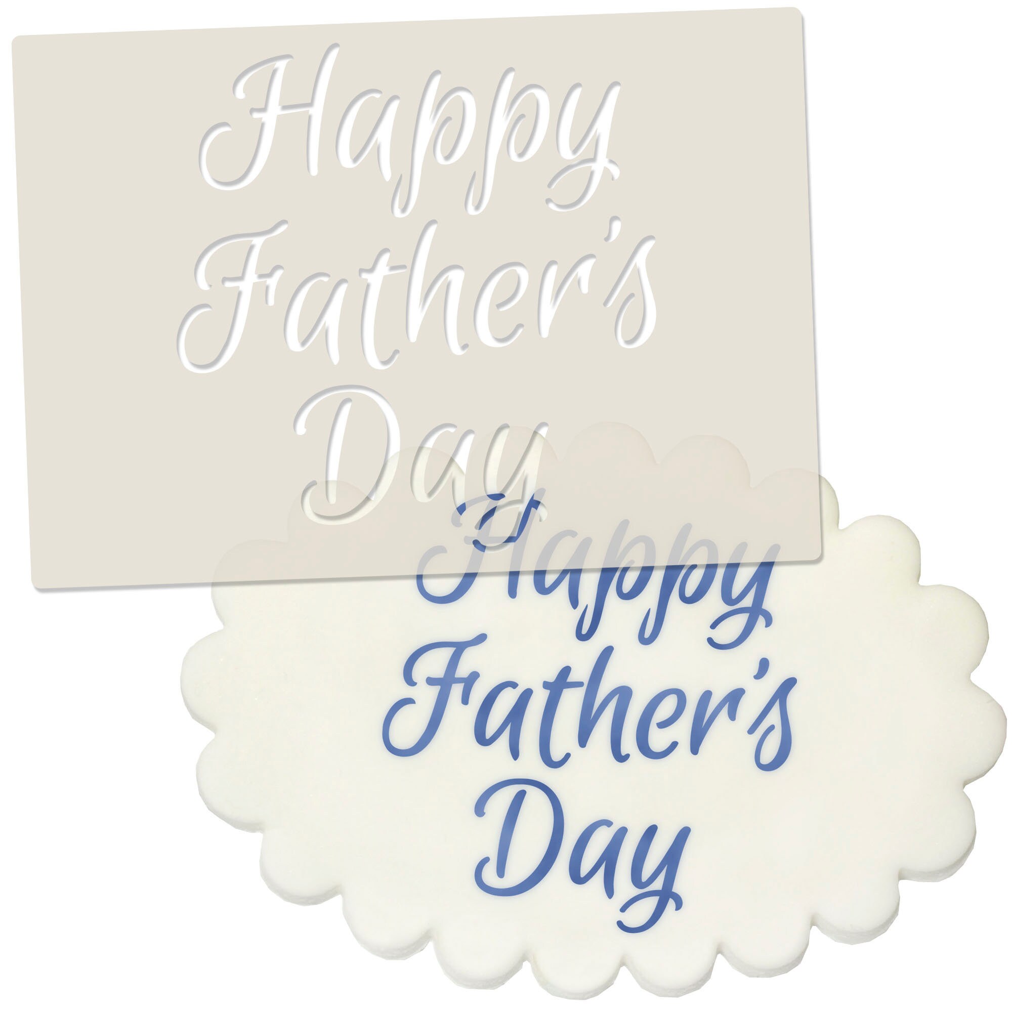 Happy Fathers Day Cake Stencil Etsy