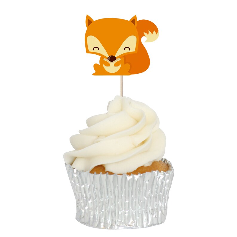 Woodland Animal Cupcake Toppers Cupcake Picks Pics Etsy