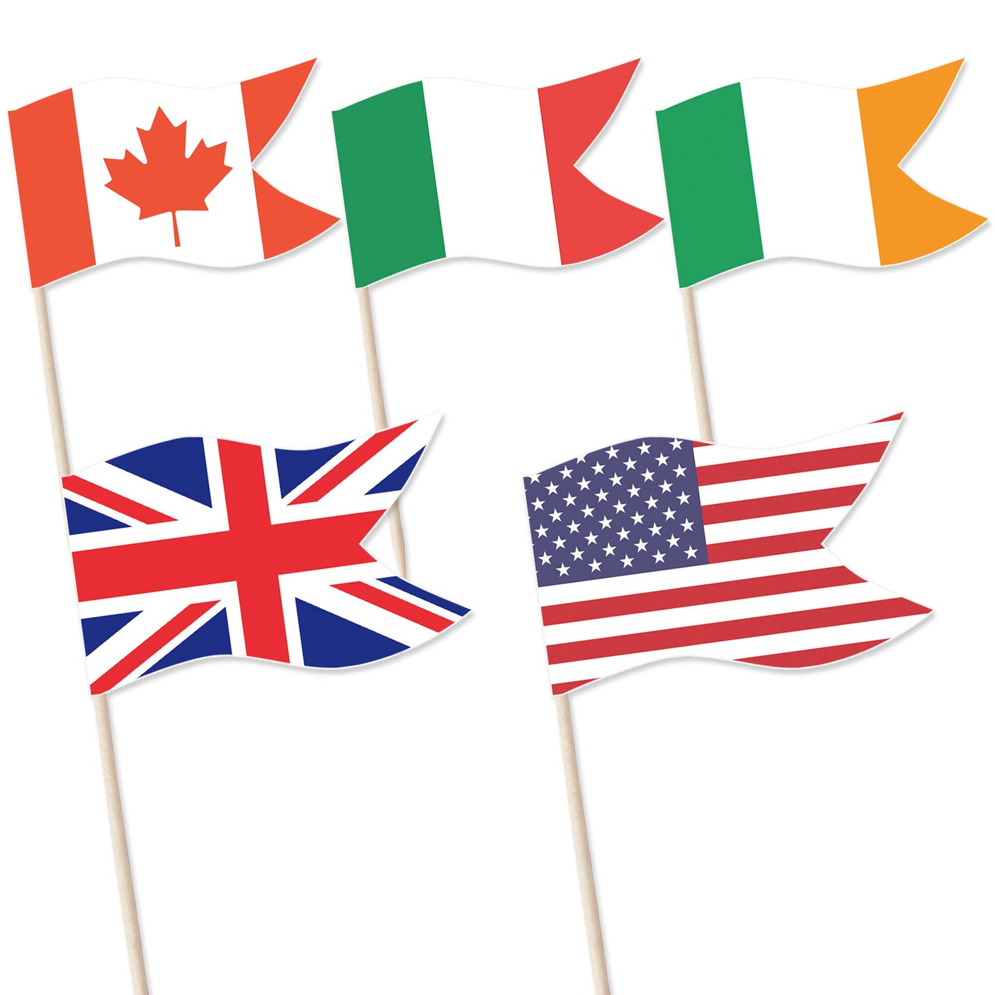 Country Flag Cupcake Toppers Tops Picks Pics 12/pk Etsy