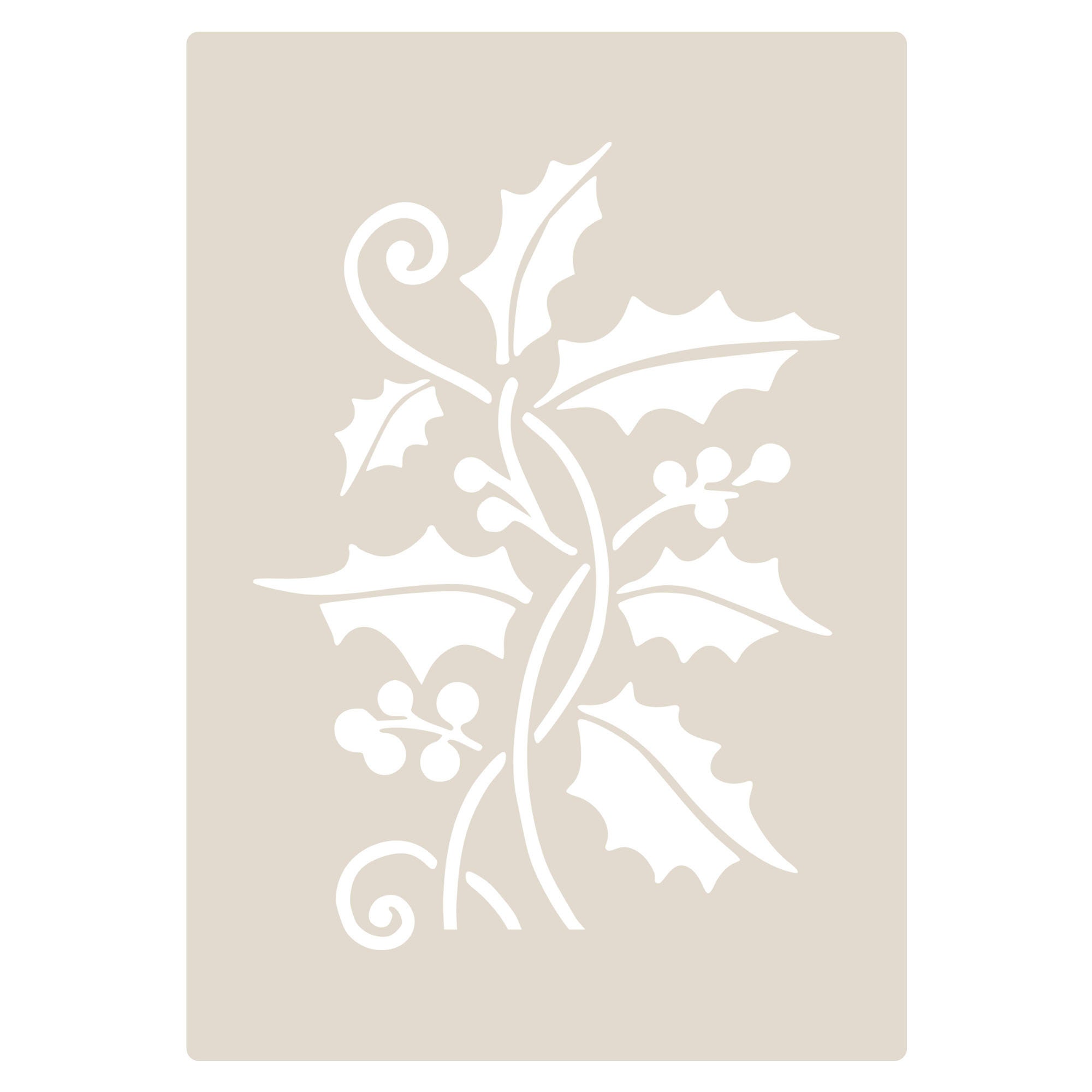 Holly & Berries Christmas Cake/Craft Stencil Etsy