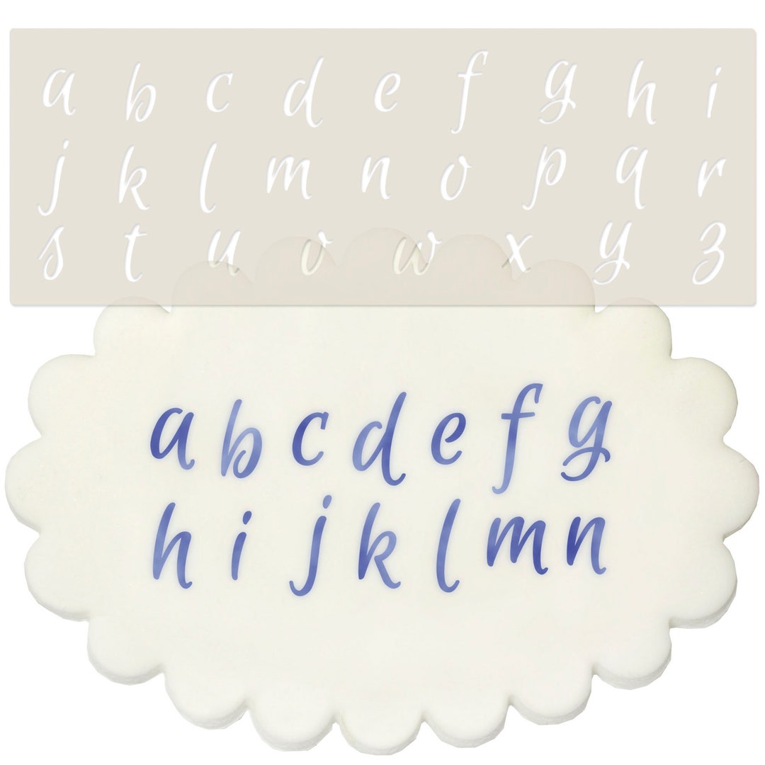 Lower Case Alphabet Cake Craft Stencil - Etsy