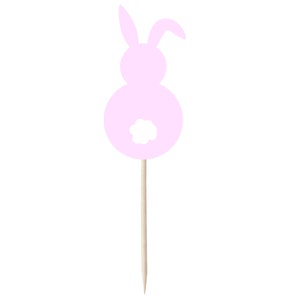 Pastel Bunny Cupcake Toppers Tops Picks Pics 12pk - Etsy