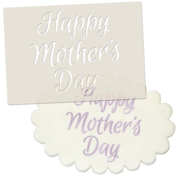Happy Mothers Day Cake Stencil | Etsy