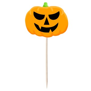 Pumpkin Jack o' Lantern Halloween Cupcake Toppers Tops Picks Pics 12pk image 5