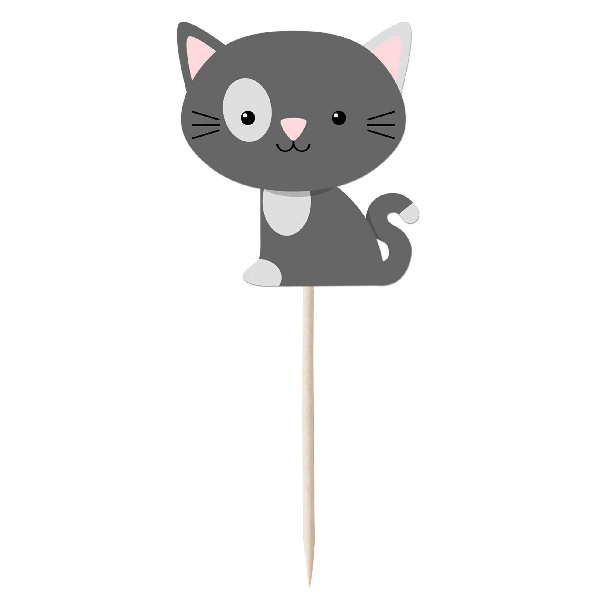 Cute Cats Cupcake Toppers Cupcake Picks Pics Etsy