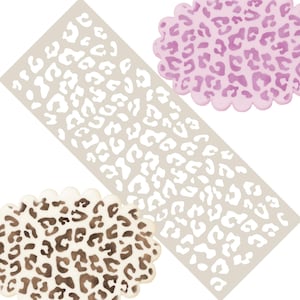 One Long Animal Leopard Print Cake Decorating & Craft Stencil, Easy To Use, Airbrushing, Paints, Dust Colours For Celebrations and Parties