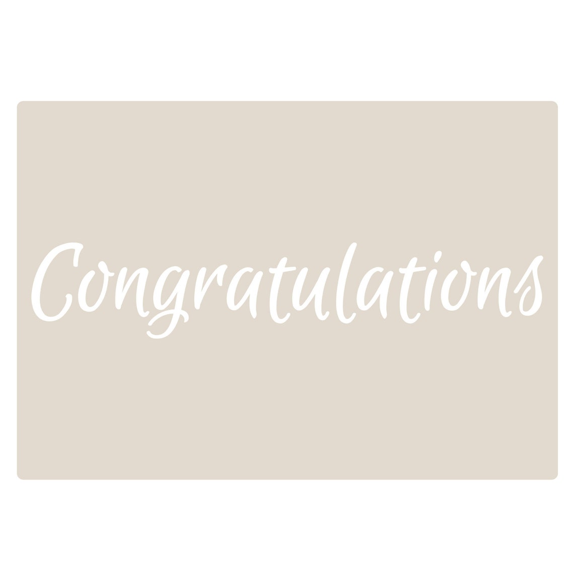 Congratulations Cake Stencil | Etsy