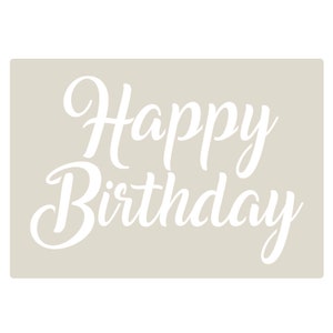 Happy Birthday Cake Craft Stencil - Etsy