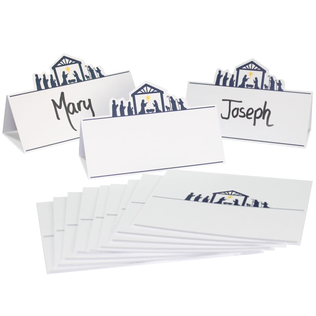 Tarjetas con nombres de lugares de Natividad Paquete de 12 - Etsy España