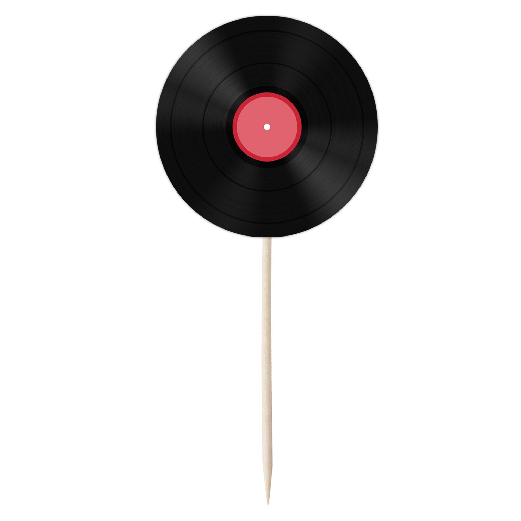 Vinyl Record Cupcake Toppers Tops 12/pk Etsy